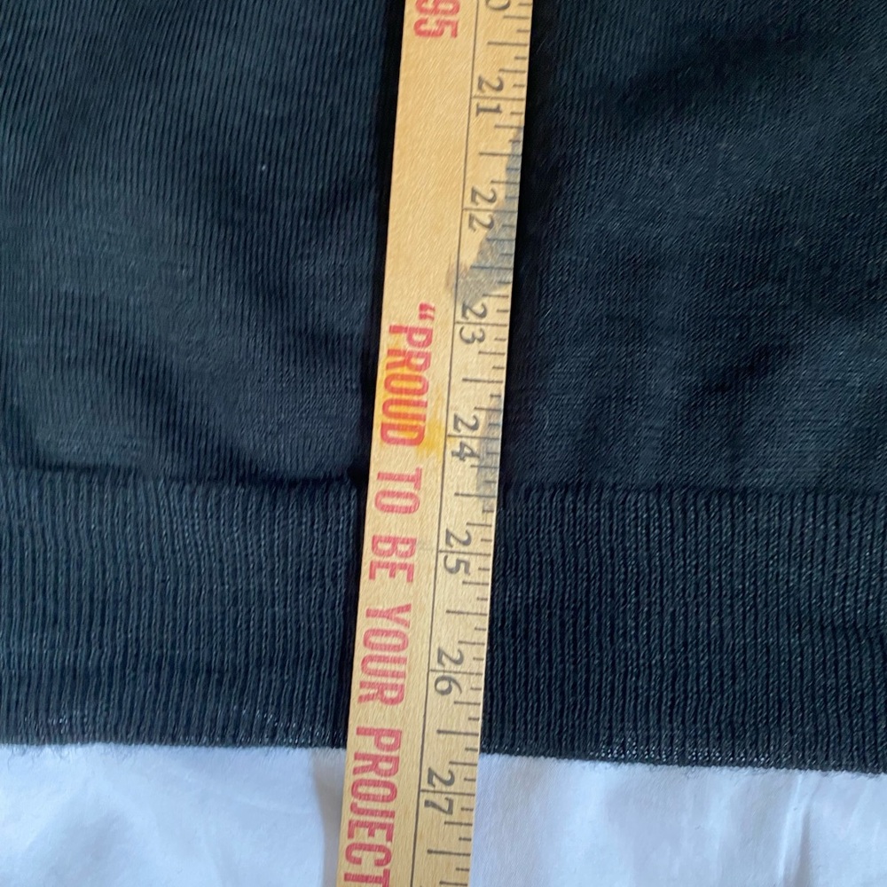 Old Money Mens Black Crewneck Knit Sweater Extra Large Wool Blend Minimalist - Picture 12 of 15
